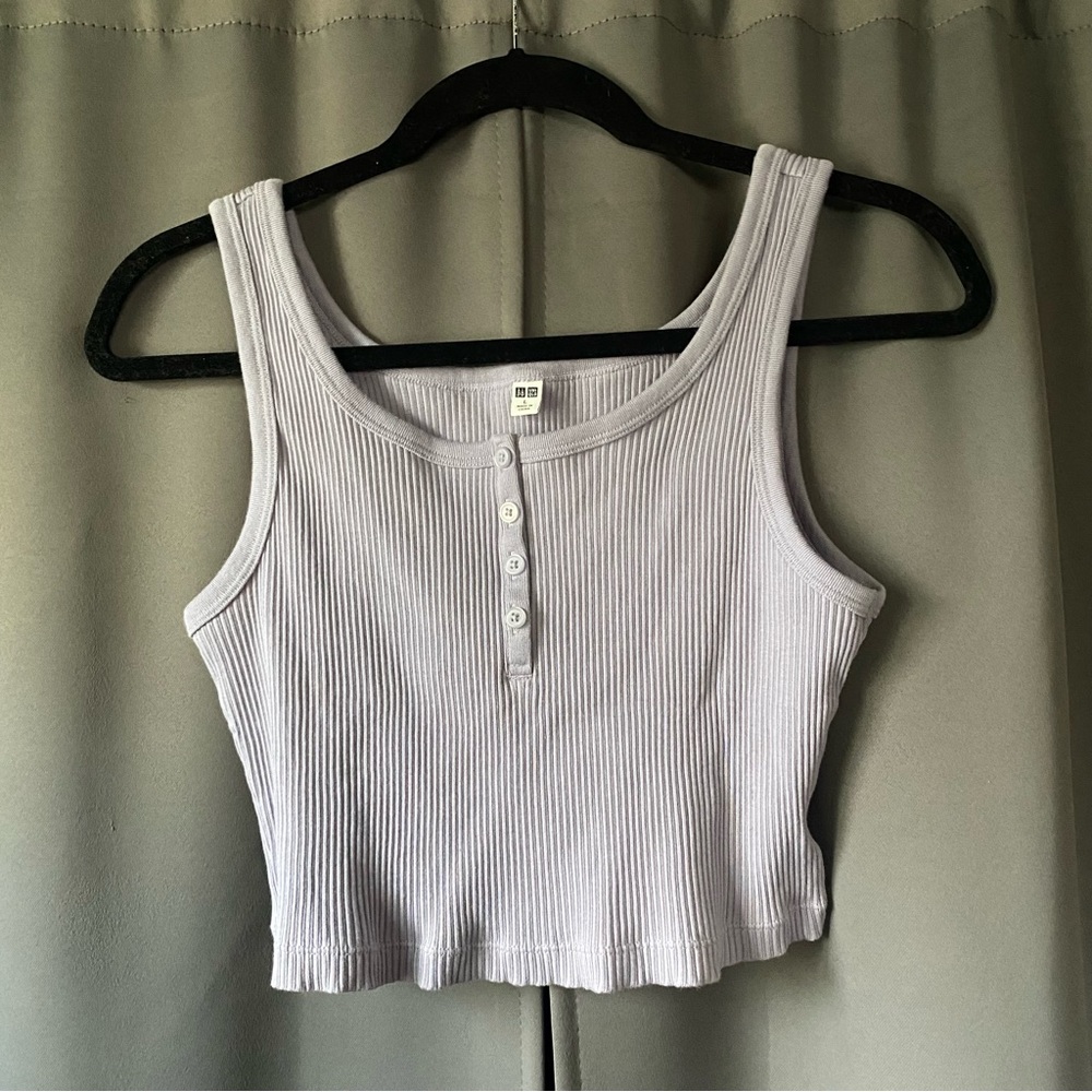 Purple UNIQLO crop tank